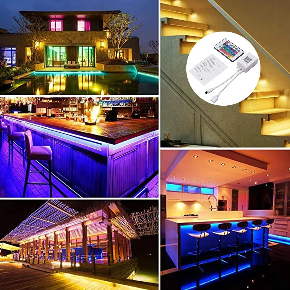 

RGB Light Strip Remote Controller LED Tape Wireless Music Rhythm Brightness Adjustable Single Double Color