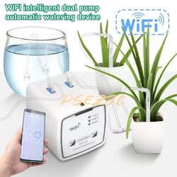 Mobile Phone Remote Control WIFI Intelligent Dual Pump Automatic Watering Device for Balcony Garden Potted Plant Drip Irrigation