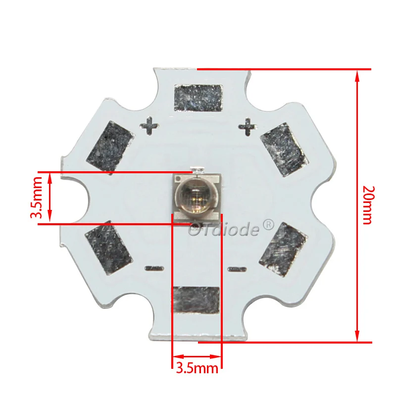 10pcs 3W 3535  Infrared IR 850NM 30/60/120 degree High Power LED Diode for IR Cam/Security /Industrial facility applications