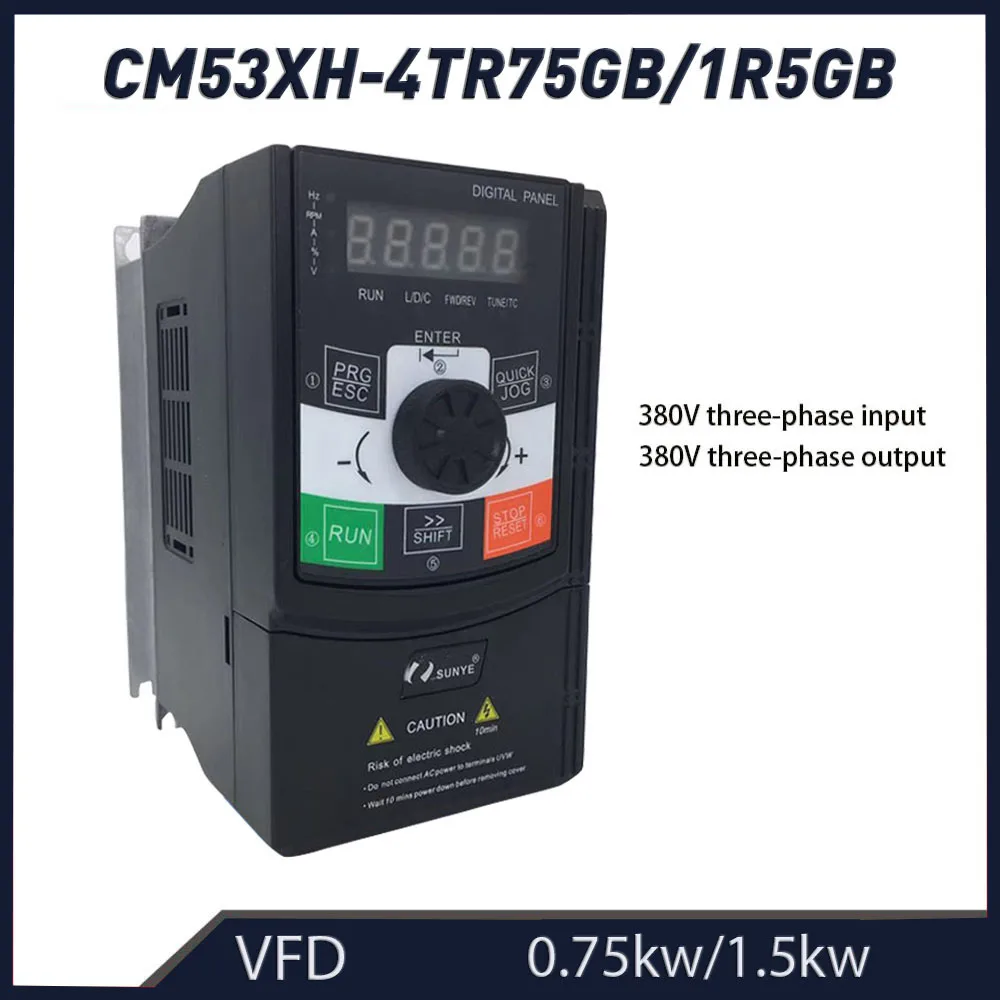 CM530H-4TR75GB/1R5GB VFD Frequency Converter for Engraving Machine Spindle Motor 0.75KW/1.5KW 380V Three-Phase Input Controller