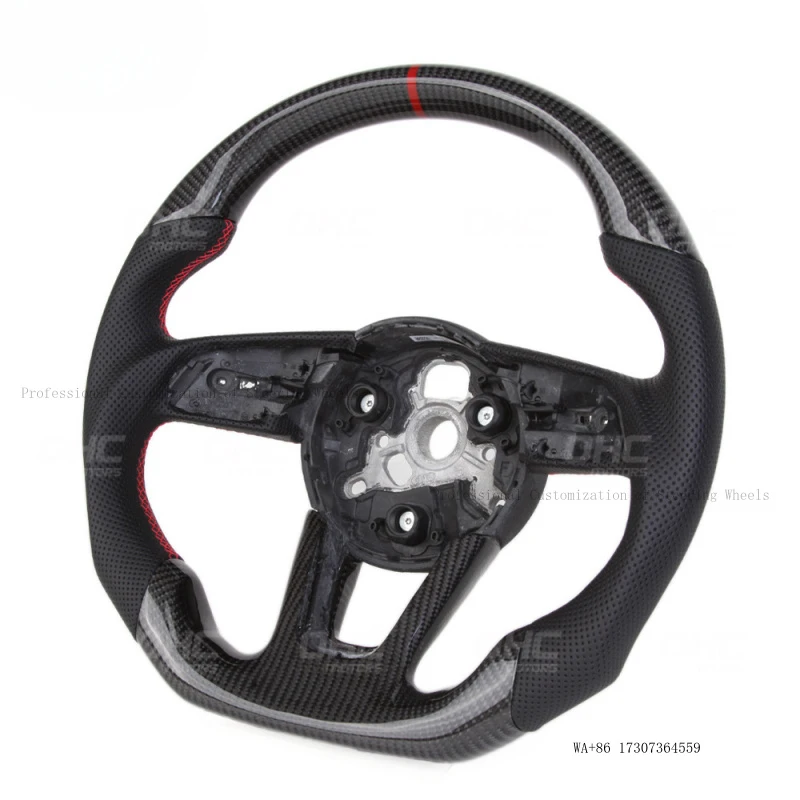 Suitable for Audi's new A4L B9 S3 S4 S5 RS carbon fiber smart component car steering wheel modification