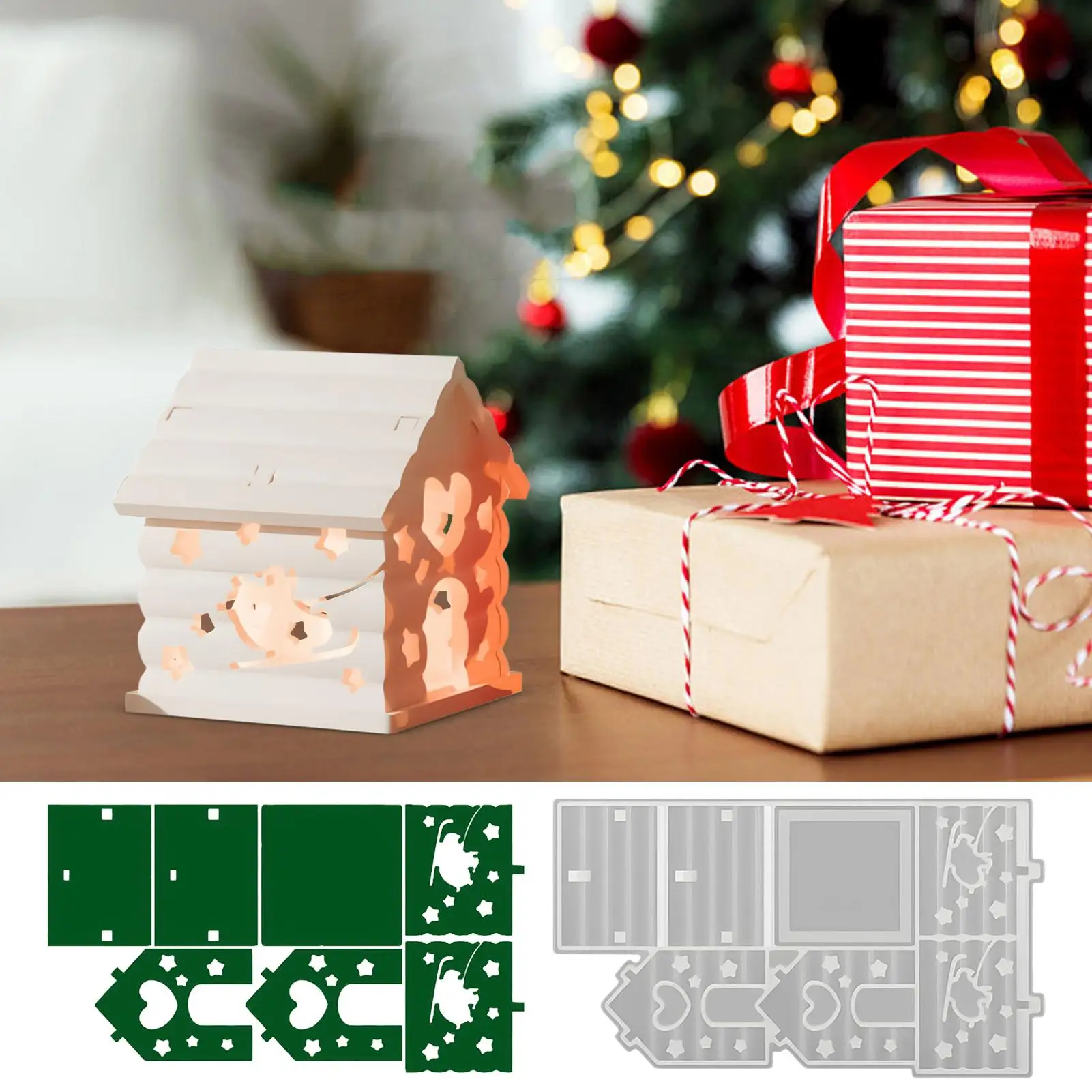 

Christmas Resin Molds House Resin Casting Molds Silicone Non-Stick Home Decor For Clay Plaster Wax Holiday Party Birthday