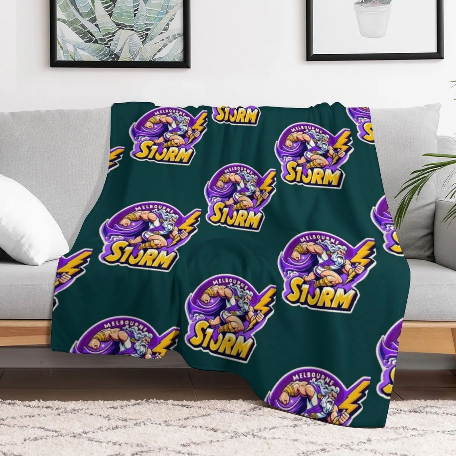 Melbourne Storm Active Throw Blanket sofa bed Hair Sofa blankets and throws Blankets