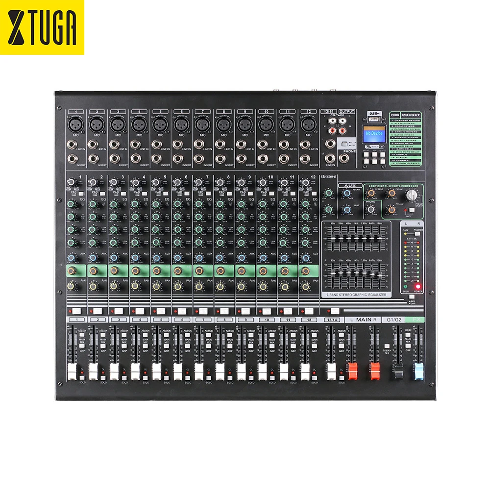 

Xtuga BE-14 Oem Original Line 14Ch Control Professional Stereo Audio Mixer