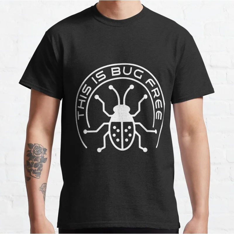 

This is bug free Funny Software Engineer Graphic T Shirts for Developer Large size Adult tops S-6XL