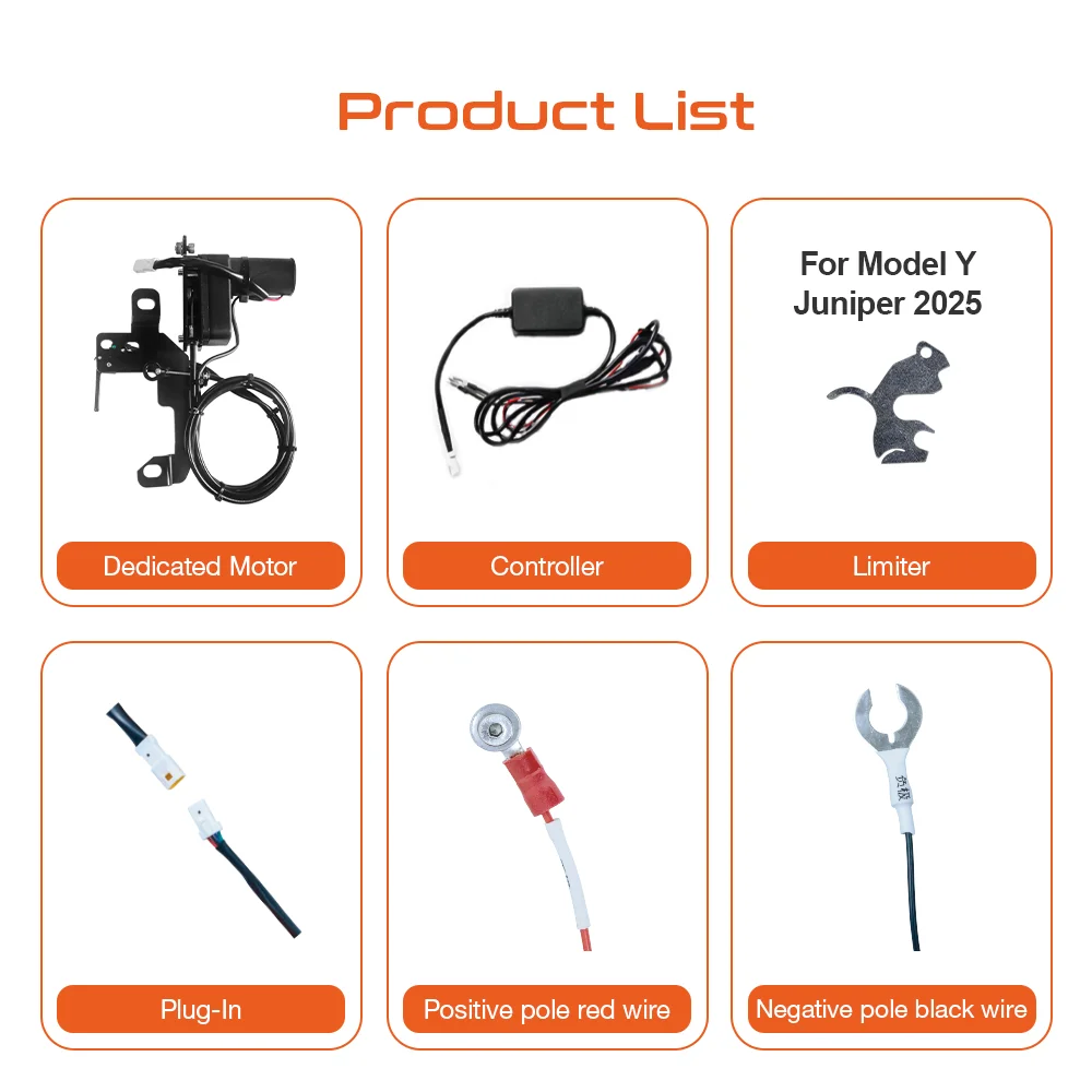 Power Frunk Kit for Tesla Model Y Juniper 2025 Electric Suction Soft Close and Automatic Lock Front Trunk Upgrade​