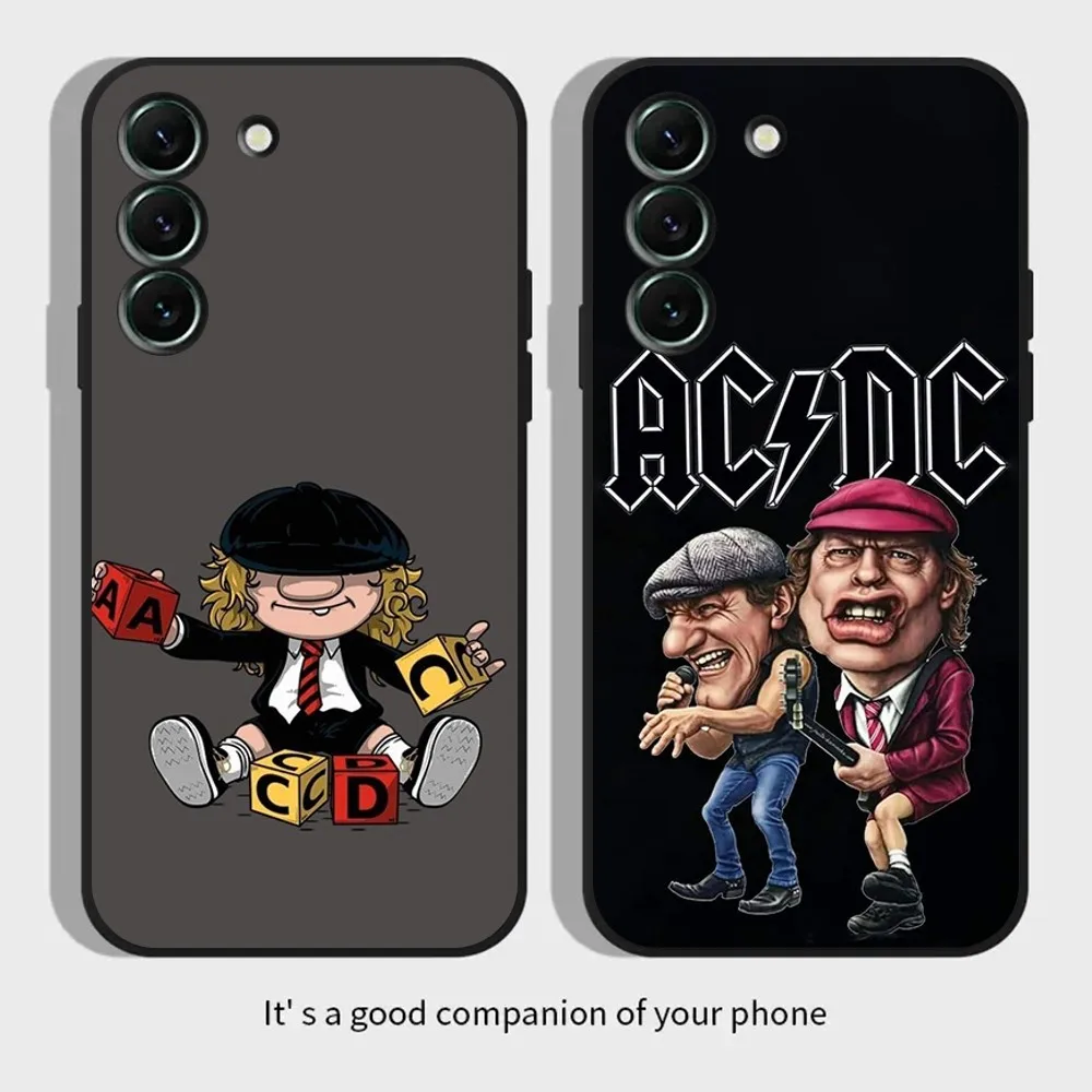 Music Band-A-ACDC-S Phone Case for SamsungS24,S23,S22,S21,S20 Ultra Pro S10,S30Plus,20 Ultra Black Cover