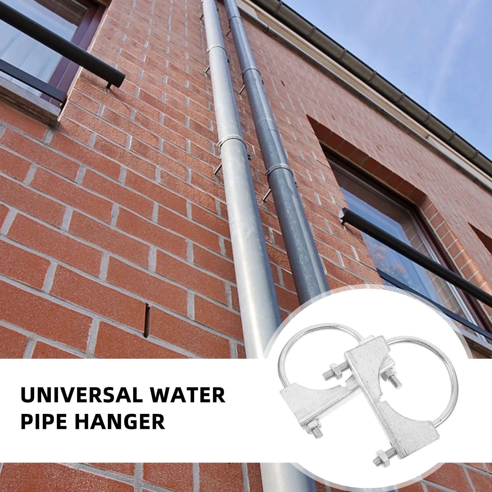 Poultry Water Pipe Clamps 2Pcs U Shaped Hoop Buckles for Farm Feeding Systems Pipe Fixing Accessories