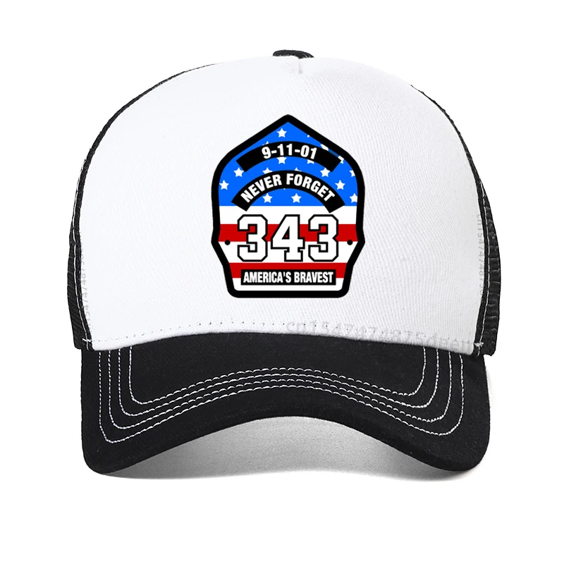 New Never Forget 9/11 20Th Anniversary Patriot Day 2021 Baseball cap Women Men 343 America's Bravest printing Trucker hat