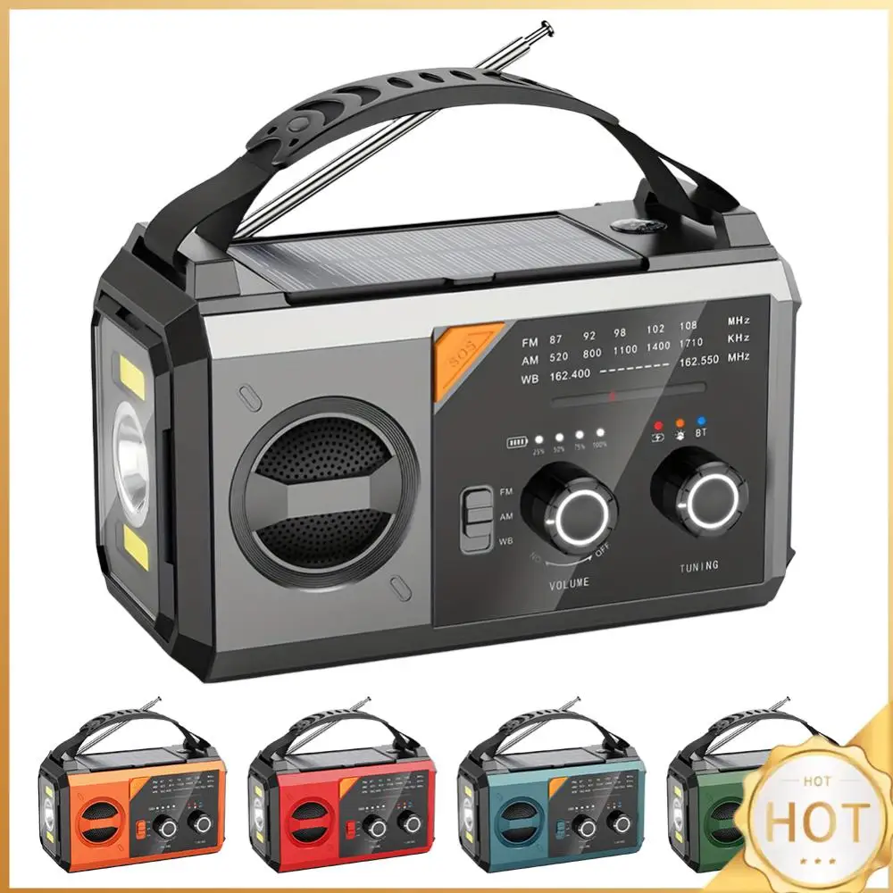Radio meteorológica portátil Solar de 20000mAh, brújula, cargador de teléfono móvil, AM, FM, NOAA, manivela de emergencia, Radio meteorológica para el hogar y la emergencia