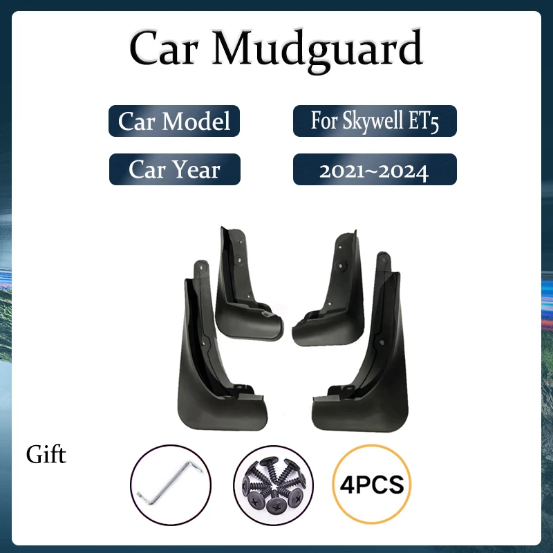 Car Mudflaps For Skywell ET5 Skyworth EV6 Imperium SEV 2021 2022 2023 2024 Dustproof Mudguards Fender Mud Guard Auto Accessories