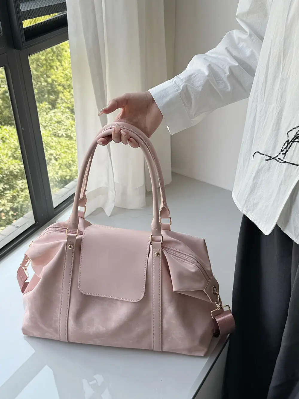 

Large Capacity Travel Bag Short Distance Carrying Luggage Bag Fitness Bag Outdoor Travel Crossbody Bag Fashionable Storage Bag
