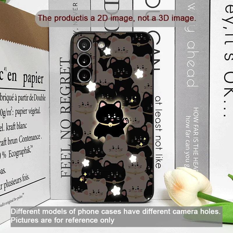 Cartoon Schwarz Weiß Katze Paar Telefon Fall für OnePlus 13 12 13R 11 10 9 8 Pro Nord 4 N100 N20 CE3 ACE2 ACE3 5G Gepaart Soft Cover