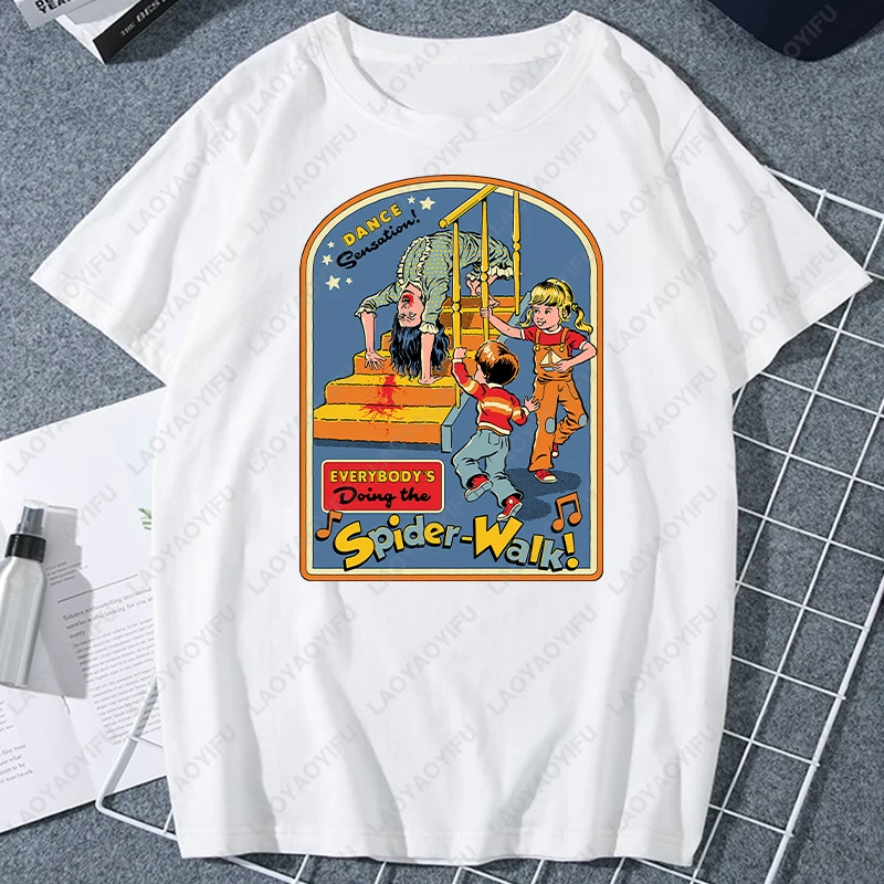 Scary Devil TShirt Satan Demon Grim Reaper Women Men Tops Horror Cartoon Graphic Tee Unisex Creative Design Tees Dropshipping
