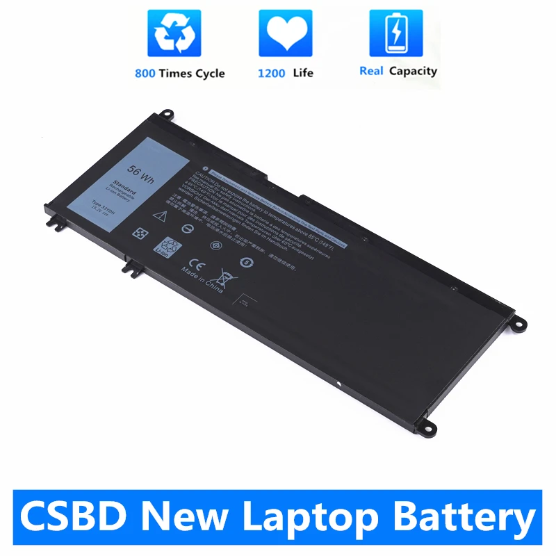 

CSBD New 56Wh 33YDH Battery For Dell Inspiron 15 7577 7588 17 7773 7778 7779 7786 G3 3579 5587 3779 7588 P30E P71F