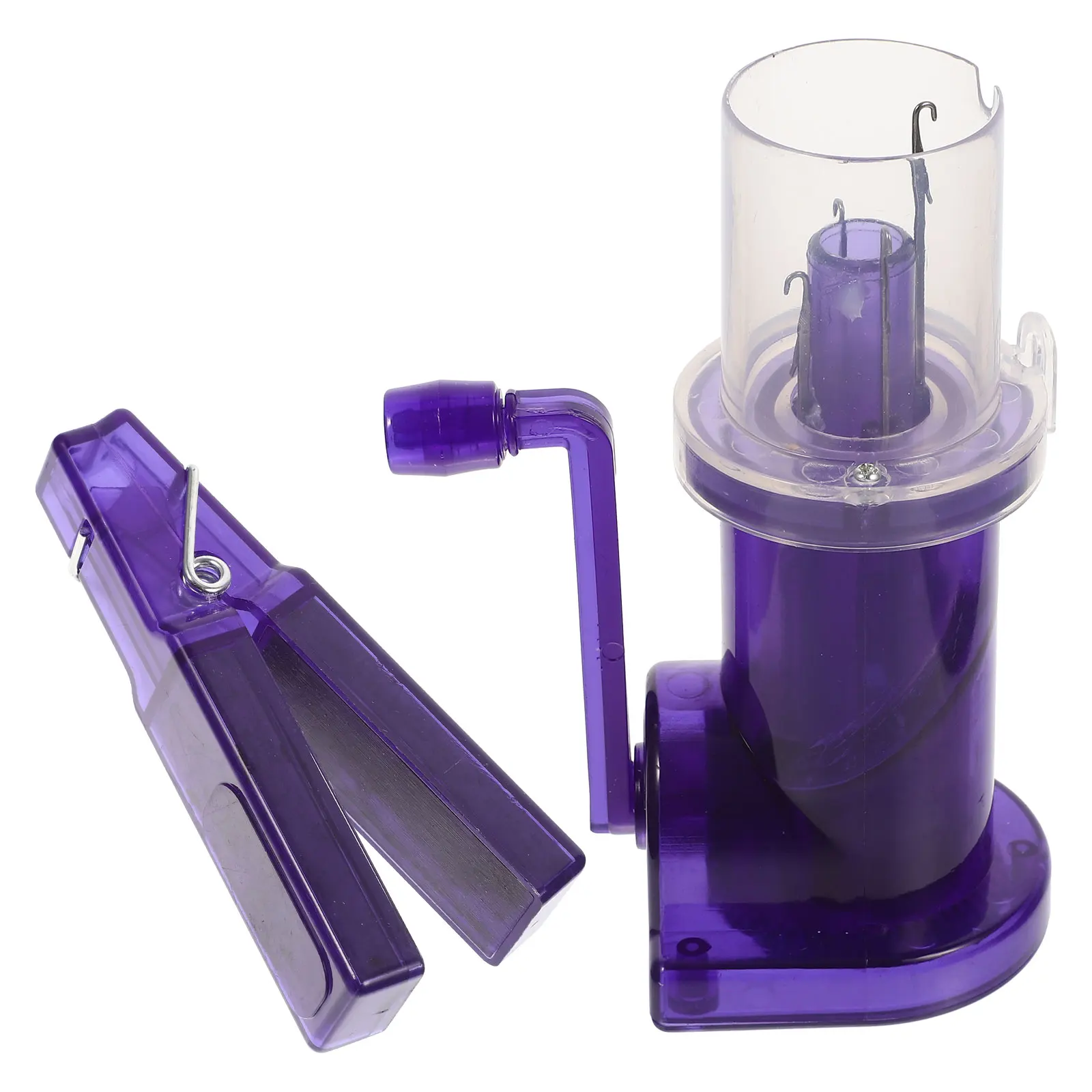 

1 set Hand Crank Winding Machine Stainless Steel Plastic DIY Knitting Tool Spiral Loop Fish Tail Button Craft Spool Weave Device