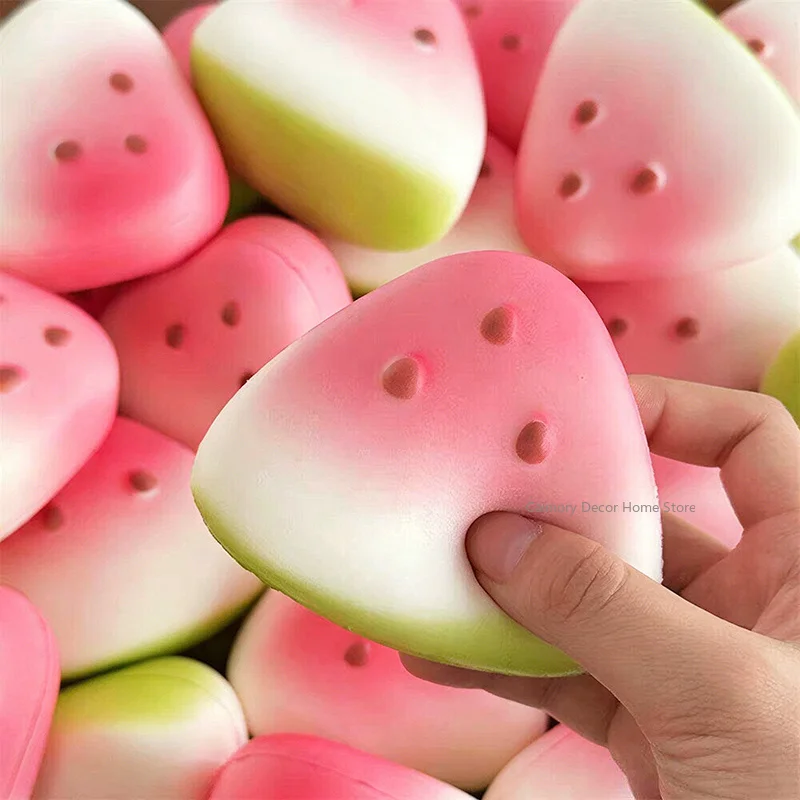 Squishy Watermelon Slow Rising Squishy Decompression Slow Rebound Fidget Gifts Anxiety Relief Hand Relax Ornament Декор Для Дома