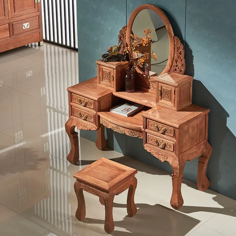 Solid wood dresser New Chinese furniture Ming and Qing antique classic household makeup table Bedroom, dresser + dresser