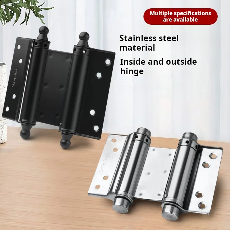 

Stainless Steel Heavy Duty Double Swing Spring Hinge Self Closing Door Adjustable Multiple Sizes