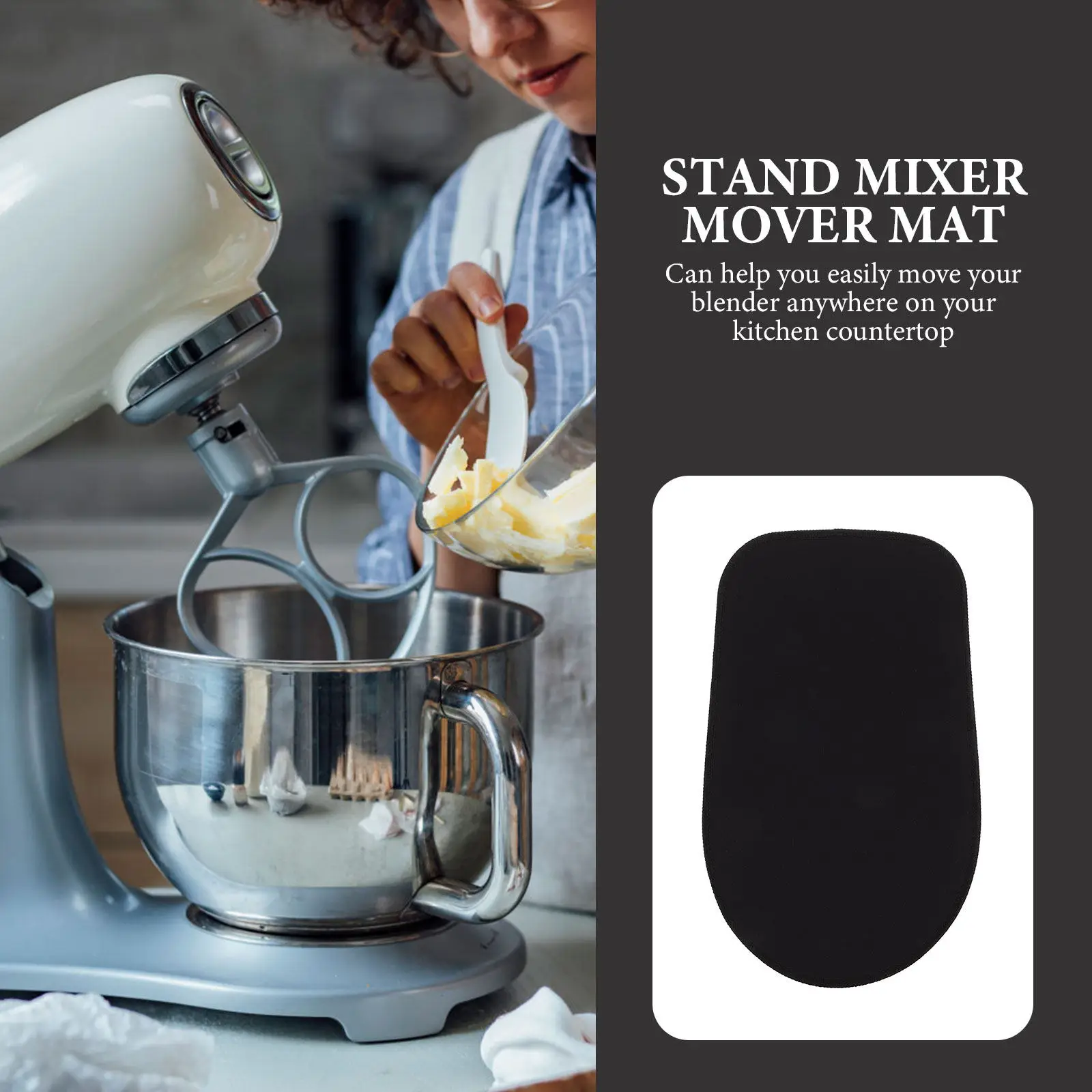 Stand Mixer Slider Mat Heavy Duty Rubber Non Slip Base for Kitchen Countertop Protection Sturdy Mixer Sliding Mat Easy Clean
