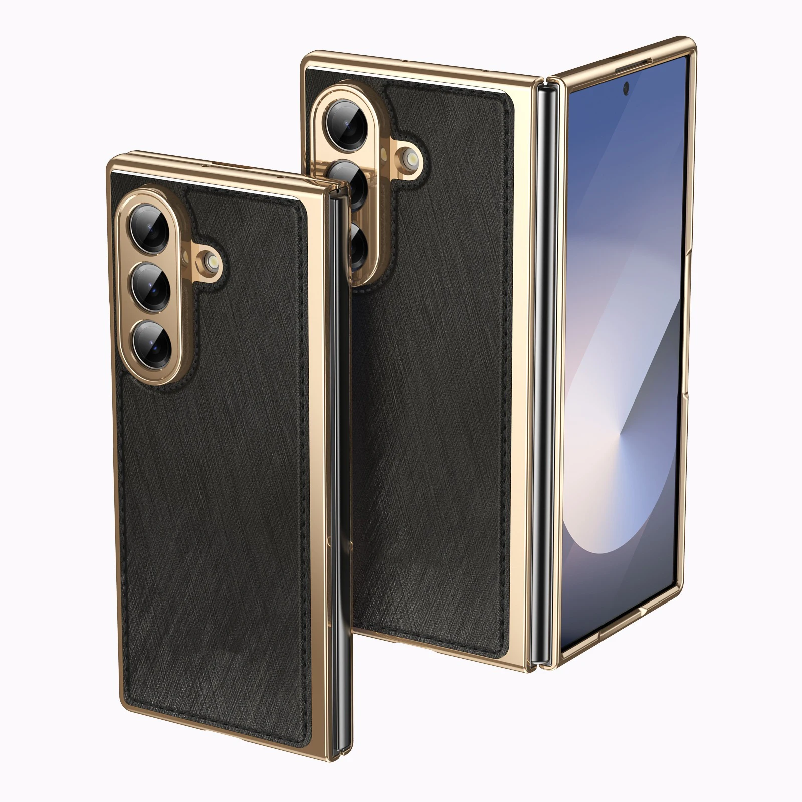 

Compatible for Samsung Galaxy Z Fold 7 Case with Screen Protector Slim Full Protective Leather Cover