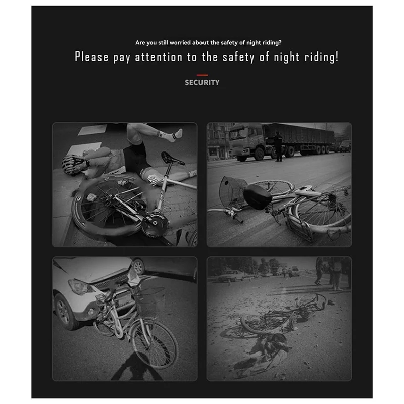 Wireless Bicycle Alarm 115Db Waterproof Motorcycle Alarm Remote Control Anti-Theft Bike Detector Alarm With Brake Light-Y47A