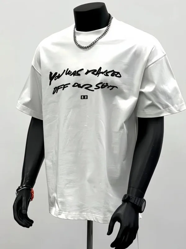 

Summer Men's 100% Pure Cotton Print Letter Numbers Round Neck T-shirt Clothes Size S-4XL Motorcycle Tees Top Unisex