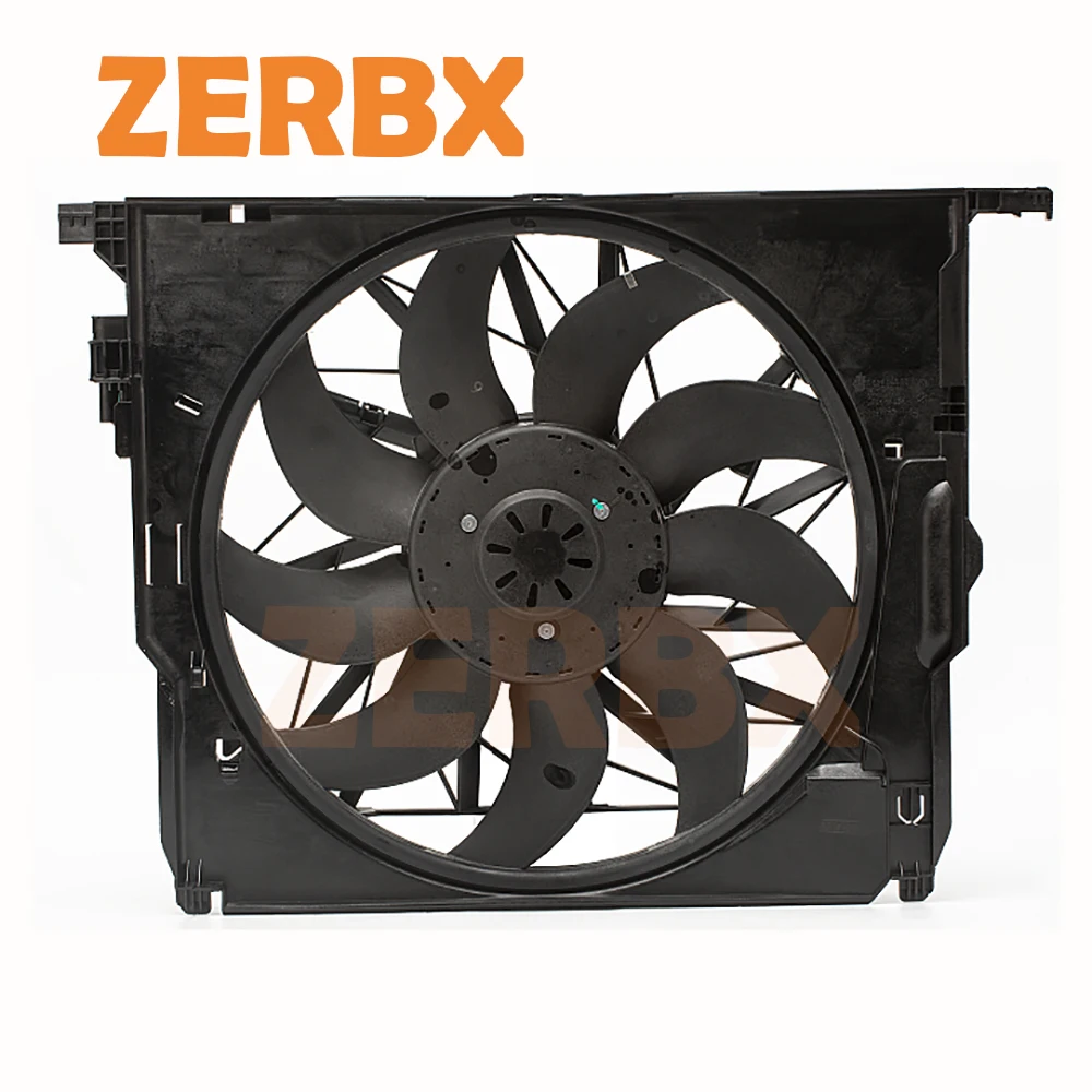 Вентилятор охлаждения радиатора ZERBX, 1 шт., артикул 17417589028, для BMW F02 600W 7 серии, 2008-2015, 4.0T