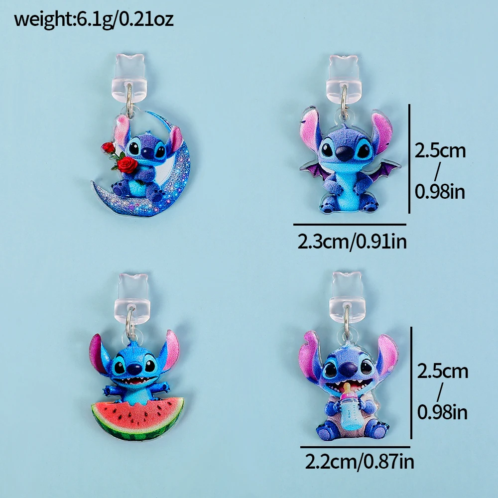سدادات غبار الهاتف Stitch - واقي منفذ ديزني ليلو وستيتش اللطيف، غطاء متين مضاد للغبار لأجهزة iPhone وAndroid