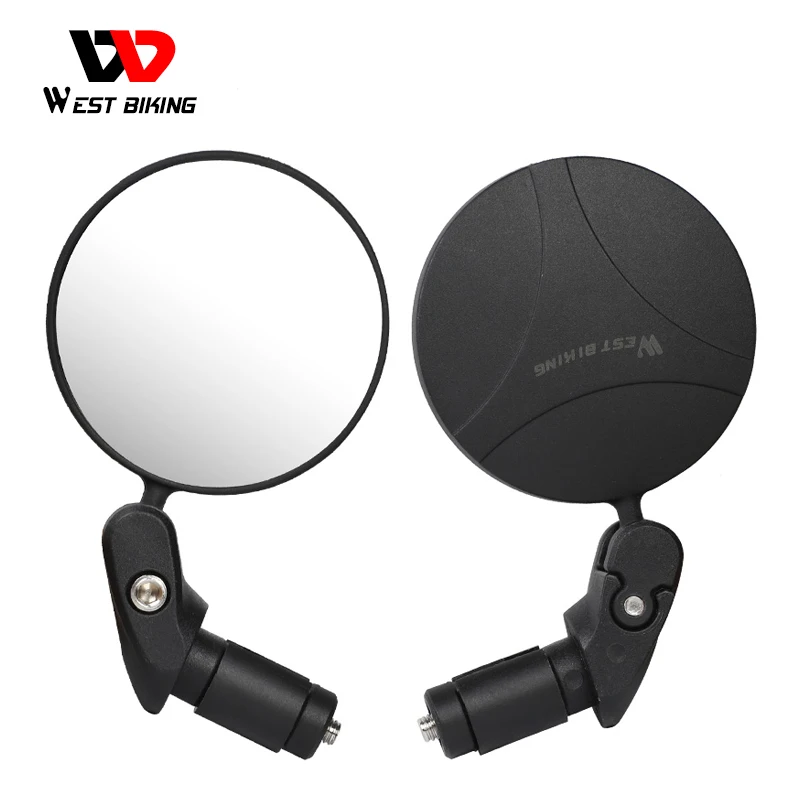 WEST BIKING Bicycle Rearview Mirror 360° Rotation Adjustable Bike Handlebar Ends Rear View Mirror MTB Road Bike Accessories