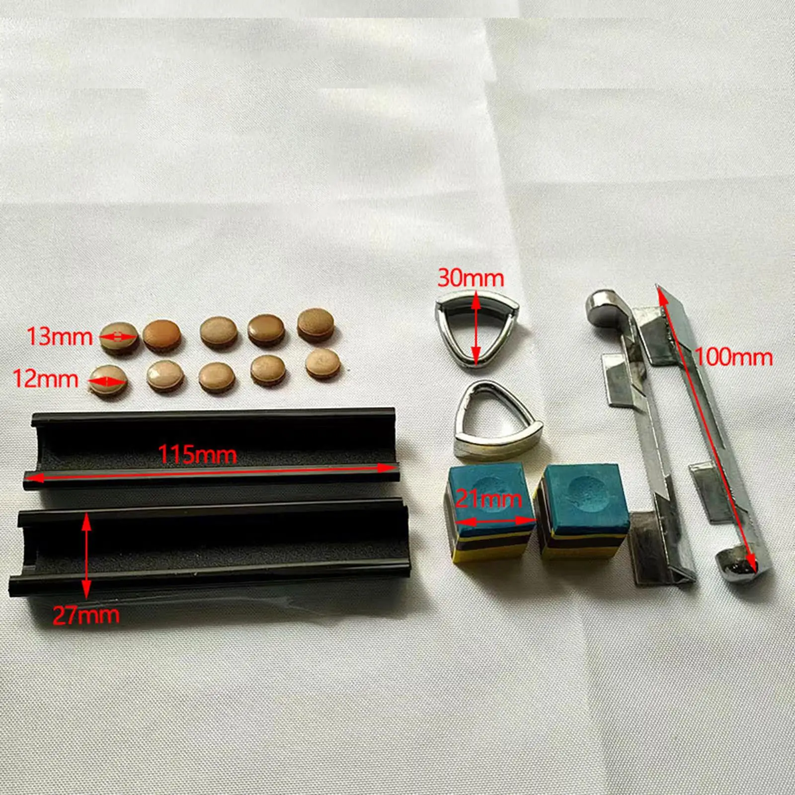 16 sztuk zestaw naprawczy końcówek kija bilardowego Snooker kij bilardowy końcówki kija bilardowego zestaw zamienny dla entuzjastów praktyka bilardowa