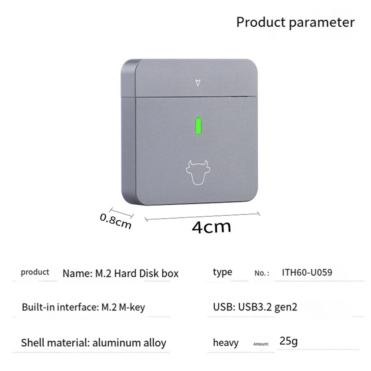 2230 Nvme Ssd Behuizing Pcie Usb3.2 10Gbps Aluminium M.2 Behuizing