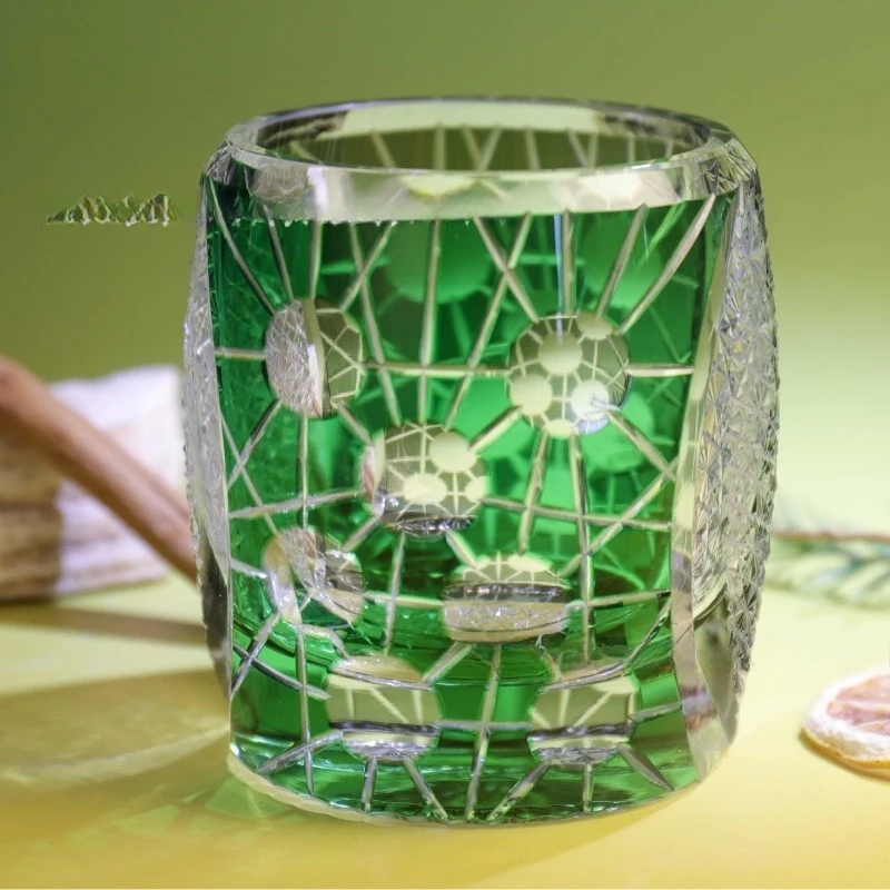 Handgemaakt glazen whiskyglas