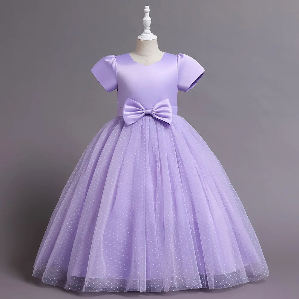 Children Evening Dress for Elegant Girl Party Teenagers\' Formal Dress for Young Girls Performance Clothes 5 to 14 Years