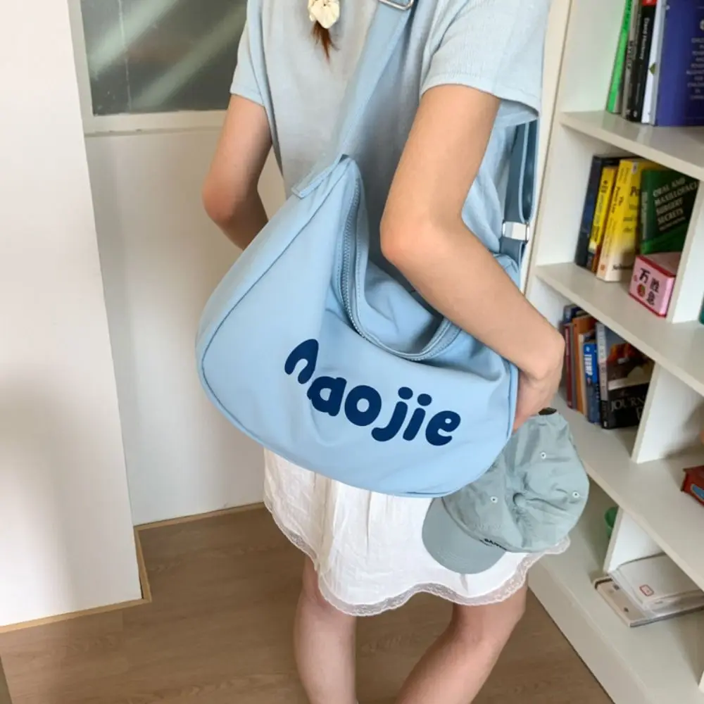 

Trendy Simple Women's Tote Bags Letter Canvas Single Shoulder Bags Leisure Large Capacity Commute Bag Handbag