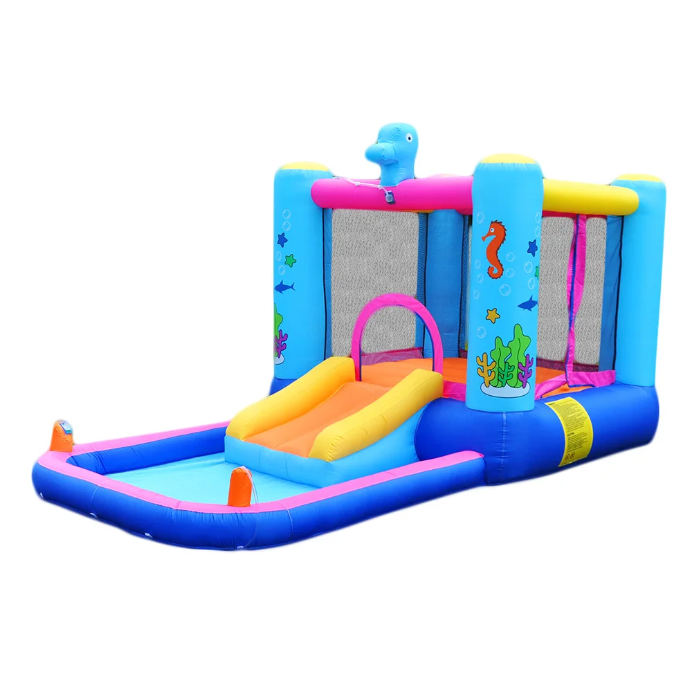 

Outdoor carnival small and medium jumping castle bouncing house bouncy castle slide seahorse inflatable bouncing children