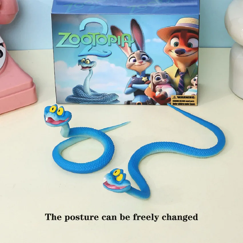 Zootopia 2 serpent mignon Gary, nouveau modèle de dessin animé de décompression Judith Nick, Joint complet du corps, ornement torsadé, cadeau