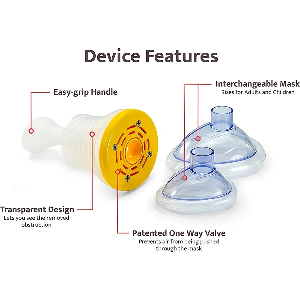 Imagem -03 - Dispositivo de Resgate de Asfixia de Emergência para Adultos e Crianças Viagem Doméstica Kit Vac Primeiros Socorros Cpr Asfixia Choke Rescues Anti-sufocamento Helper