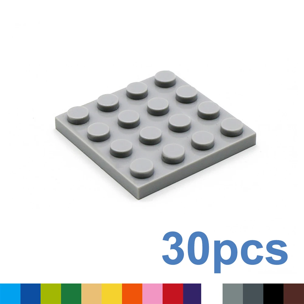 30pcs DIY Building Blocks Thin Figures Bricks 4x4 Dots 12Color Educational Creative Size Compatible With 3031 Toys for Children