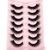 7pairs Natural Russian Strip Lashes Fluffy Mink Lashes 3D False Eyelashes Fluffy Volume Eyelashes Fake Eyelash Extension Make Up 4