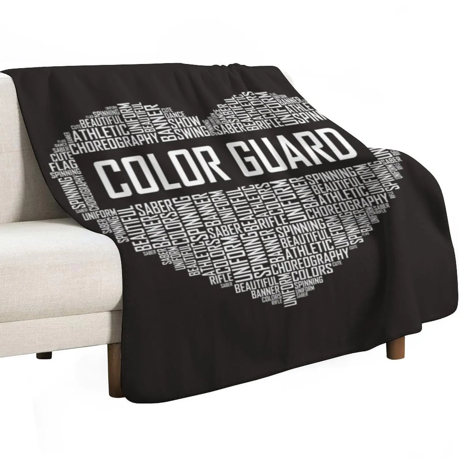 Color Guard T-ShirtColor Guard Heart Throw Blanket Thins for sofa Extra Large Throw funny gift Blankets For Bed Nap Blankets