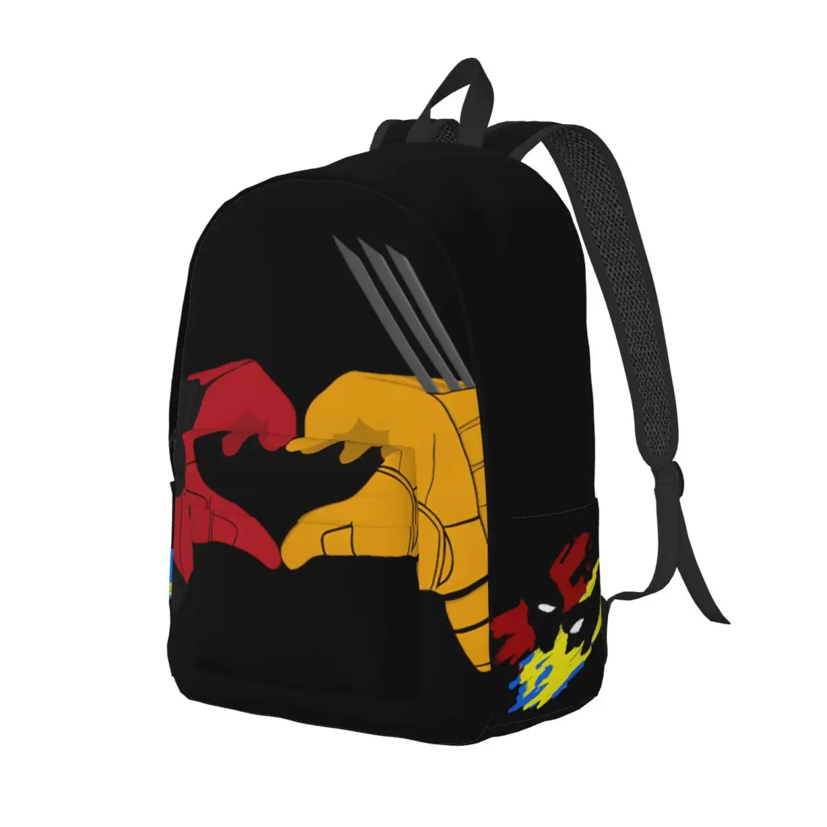 Sac à dos lavable rétro pour garçons, sac à dos solide, films populaires, Deadpool et Wolverine, cadeau de retour à l'école, pique-nique de week-end