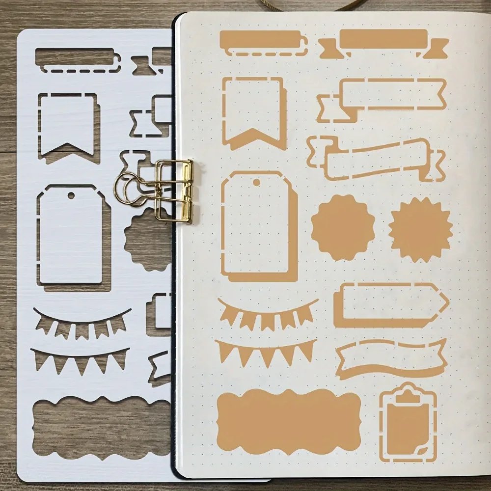 15 Stück Wiederverwendbare Kugel-Schablonen für Tagebuch-Zeichnungen zum Malen, DIY Scrapbooking, Tagebuch, Scrapbook, Journal, Schreibwaren, Geschenke – Detail 4