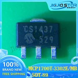 Engraving CS Linear Regulator (LDO) SOT89, Original Electronics, MCP1700T-3302E, MB, MCP1700T-3302E, Free Shipping, 5-20Pcs