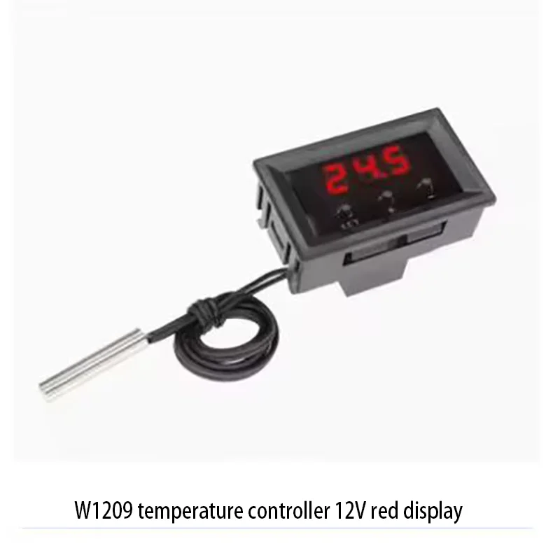 W1209 regulator temperatury czerwony niebieski cyfrowy regulator temperatury 12 V pas chłodzący i grzewczy 3M obudowa sondy