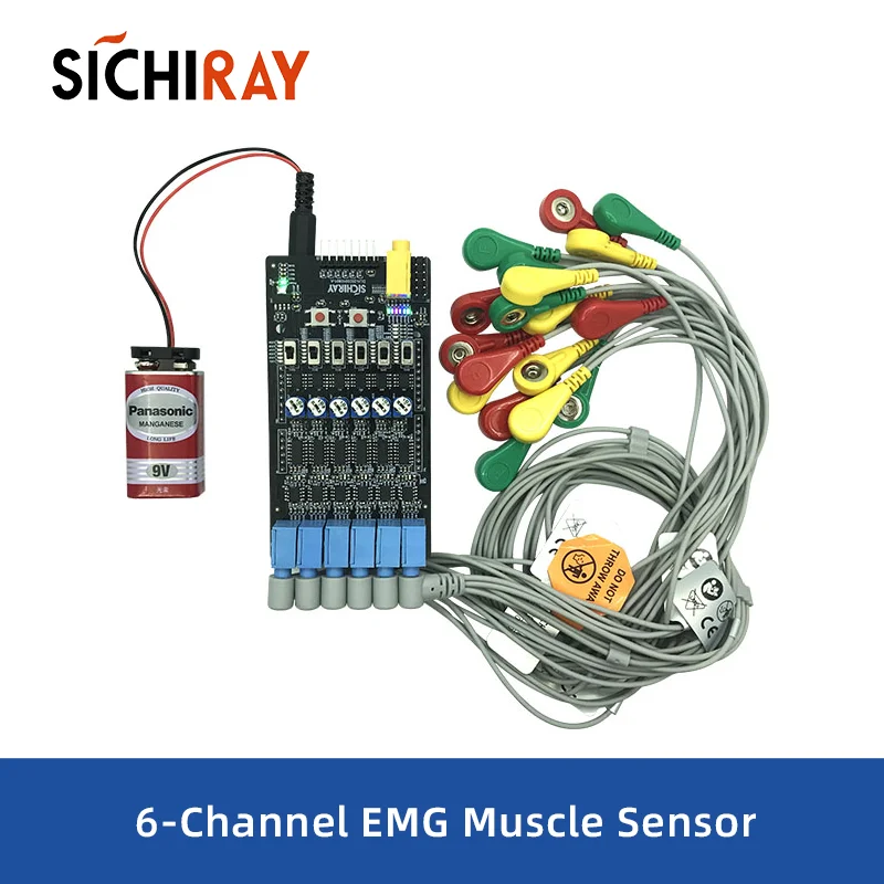 6-Channel EMG Muscle Sensor Module Serial Port Communication Secondary Development Available Wearing Device