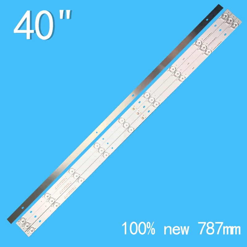 3v 9-Licht 787mm TV-Hintergrund beleuchtung Streifen für haier 40inch led40d12 led40f1100c le40d8810 ts40m le40a7100l le40b510x le40b3000w le40a