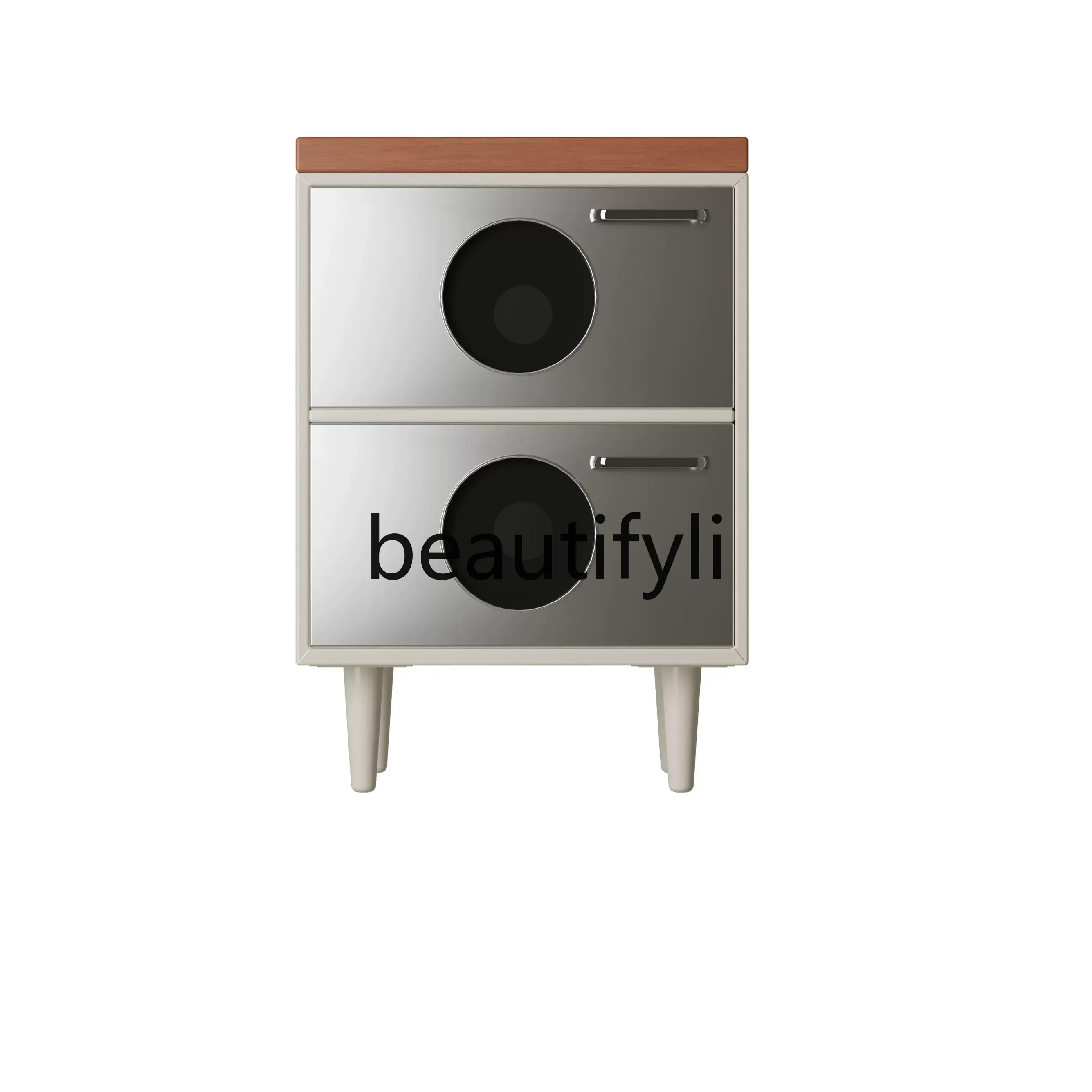 

X Retro Cream White Bedside Table Minimalist Premium Modern Simple Bedroom Storage Cabinet