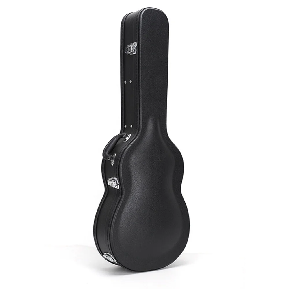 

Hooqu Wholesale EVA Custom Wooden Guitar Case Leather Material High Quality Anti-collision Hard Shell Instrument Bags & Cases