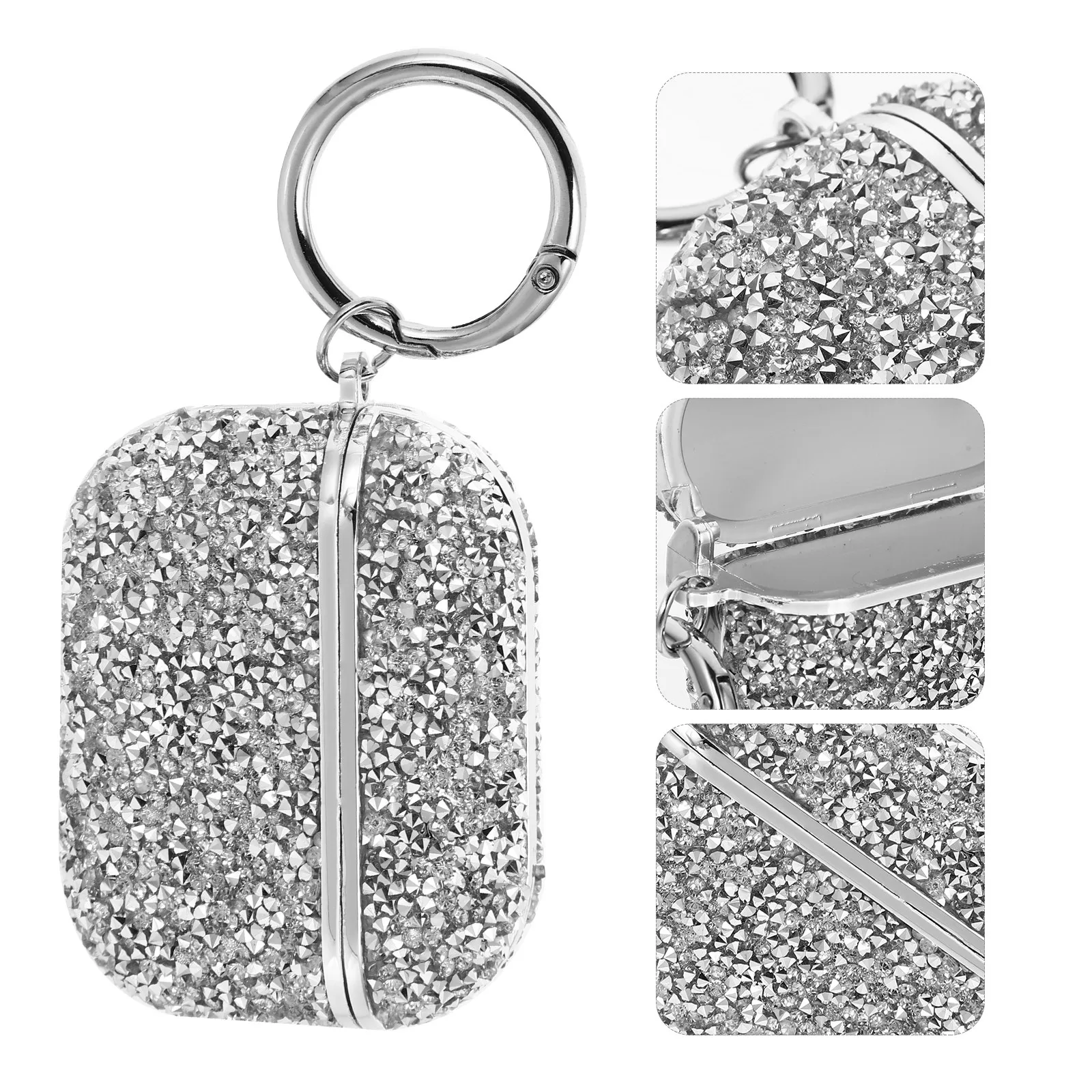 1Pcs Premium Protective Case with Bright Rhinestone Crystal Surface Fashion Earphone Shell for Pro Wireless Earphone